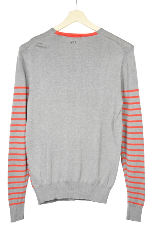 Guess By Marciano Men's Sweater M Silk Blend Striped Crew Neck - Image 2 of 4