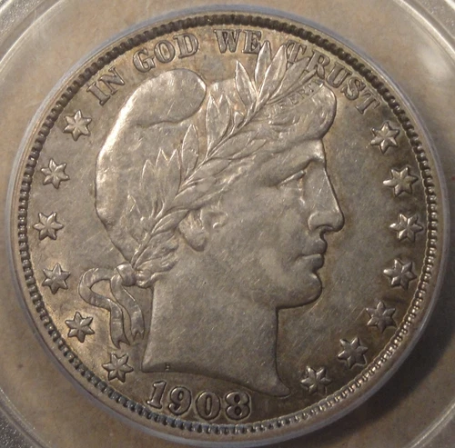 1908-O Barber Half Dollar 50c PCGS Certified AU53 CAC