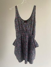 Vintage Y2K 2000s Maurie & Eve Platinum Floral Dress Size 0