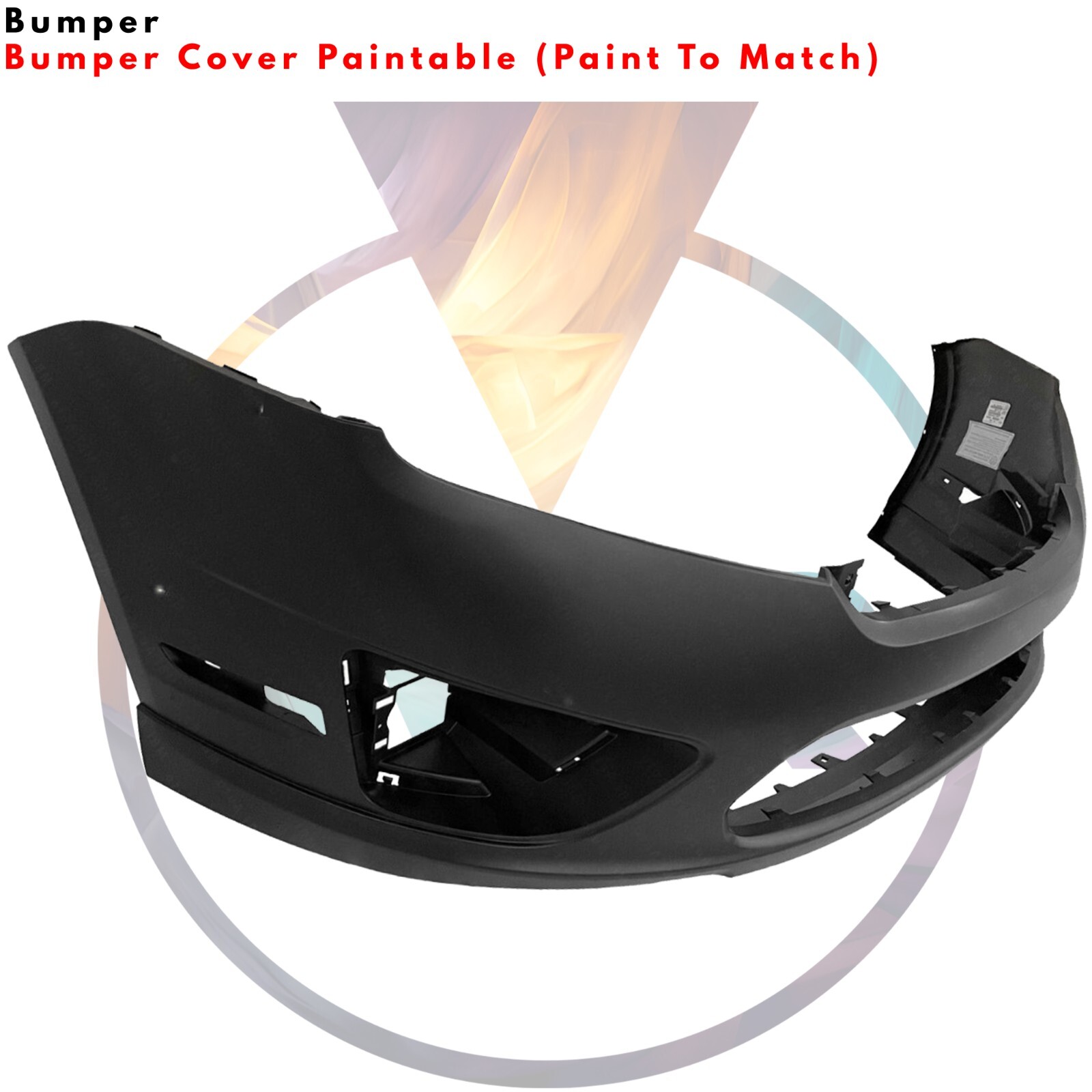 Front Bumper Cover Paintable & Grille Assembly Kit For 2010-2012 Ford Fusion