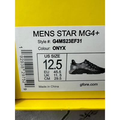 G/FORE Gfore MG4 MG4+ Star Golf Shoes Mens 12.5 Black Onyx  display picture 3