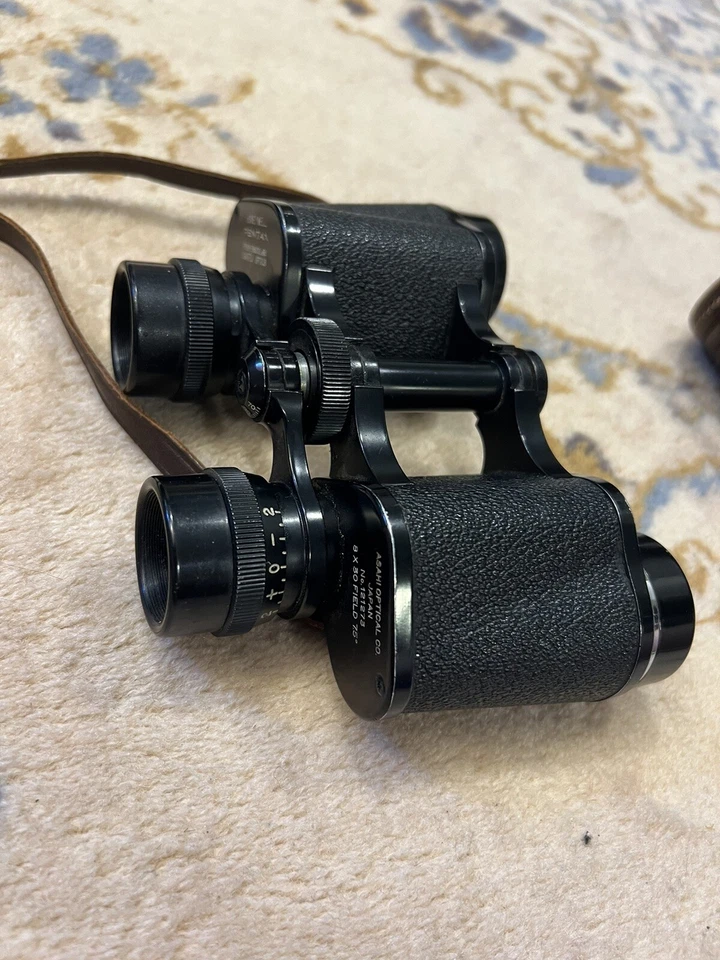 Rare Vtg Asahi Pentax Honeywell 8 x 30 7.5 Prism Coated Binoculars Leather Case - Image 2 of 4