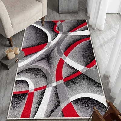 1pc Super Soft Non Slip Area Rug,Semicircle Inkjet Dot Dot Pattern Carpet