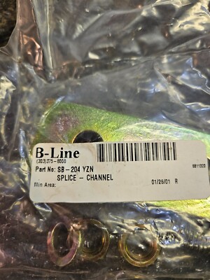 B-Line Splice Channel SB-204 YZN (G102) NOS | eBay