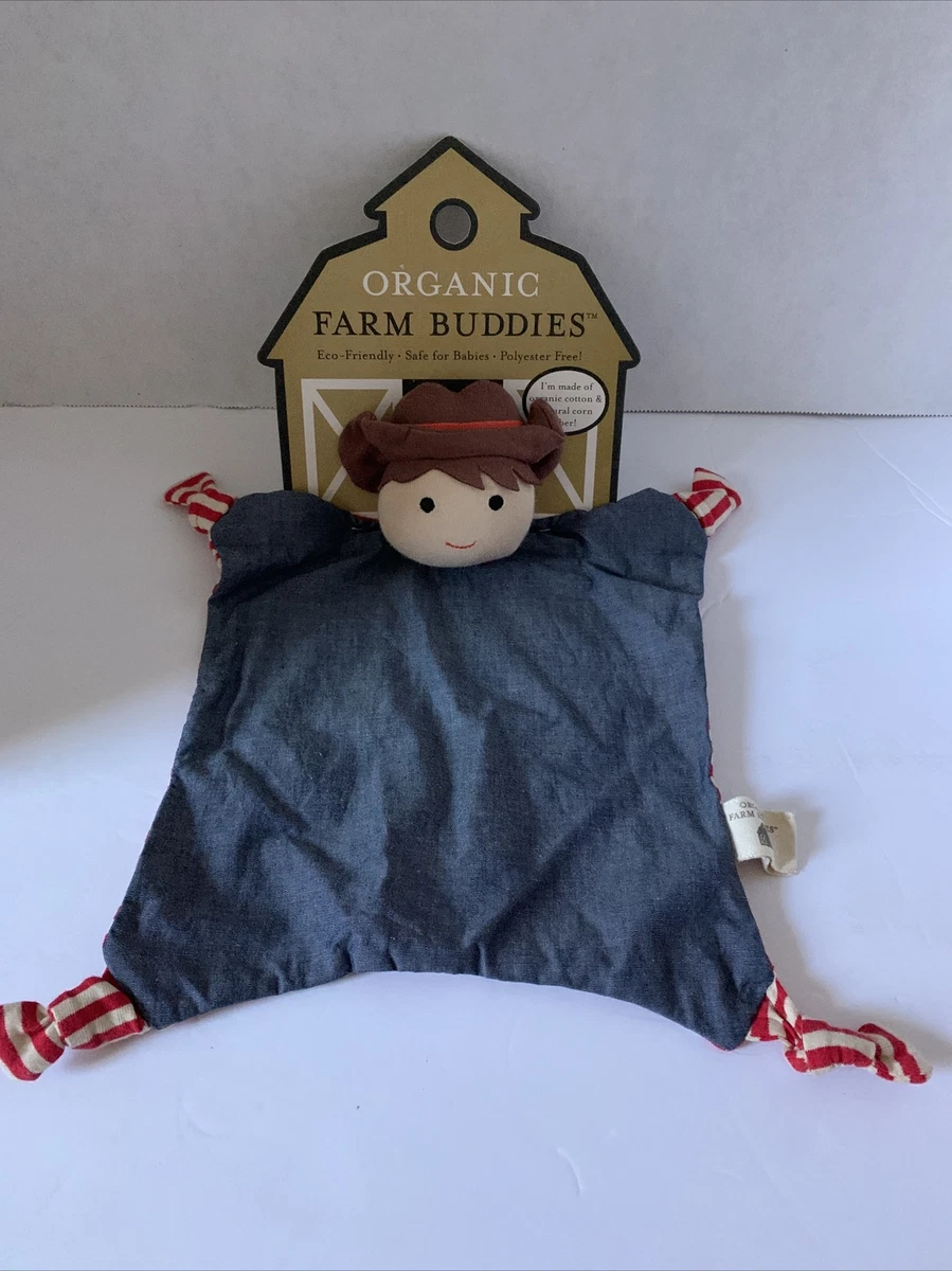 NWT 12 Organic Farm Buddies Barnyard Billy Blanket Blankie Baby