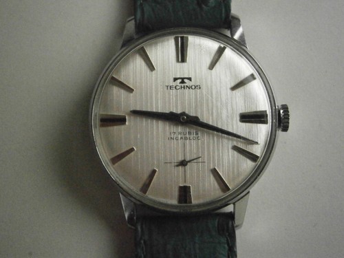 NOS! TECHNOS, hand winding, cal. UT 6325, 17 j, 34,2 mm, wehrmachtswerk, Swiss - Picture 4 of 10