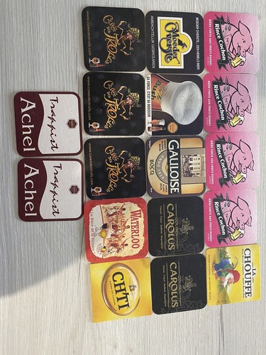 Lot De Sous-Bocks Bière Belge - Orval, Duvel, Leffe, Grimbergen - PLV, Sans Verre