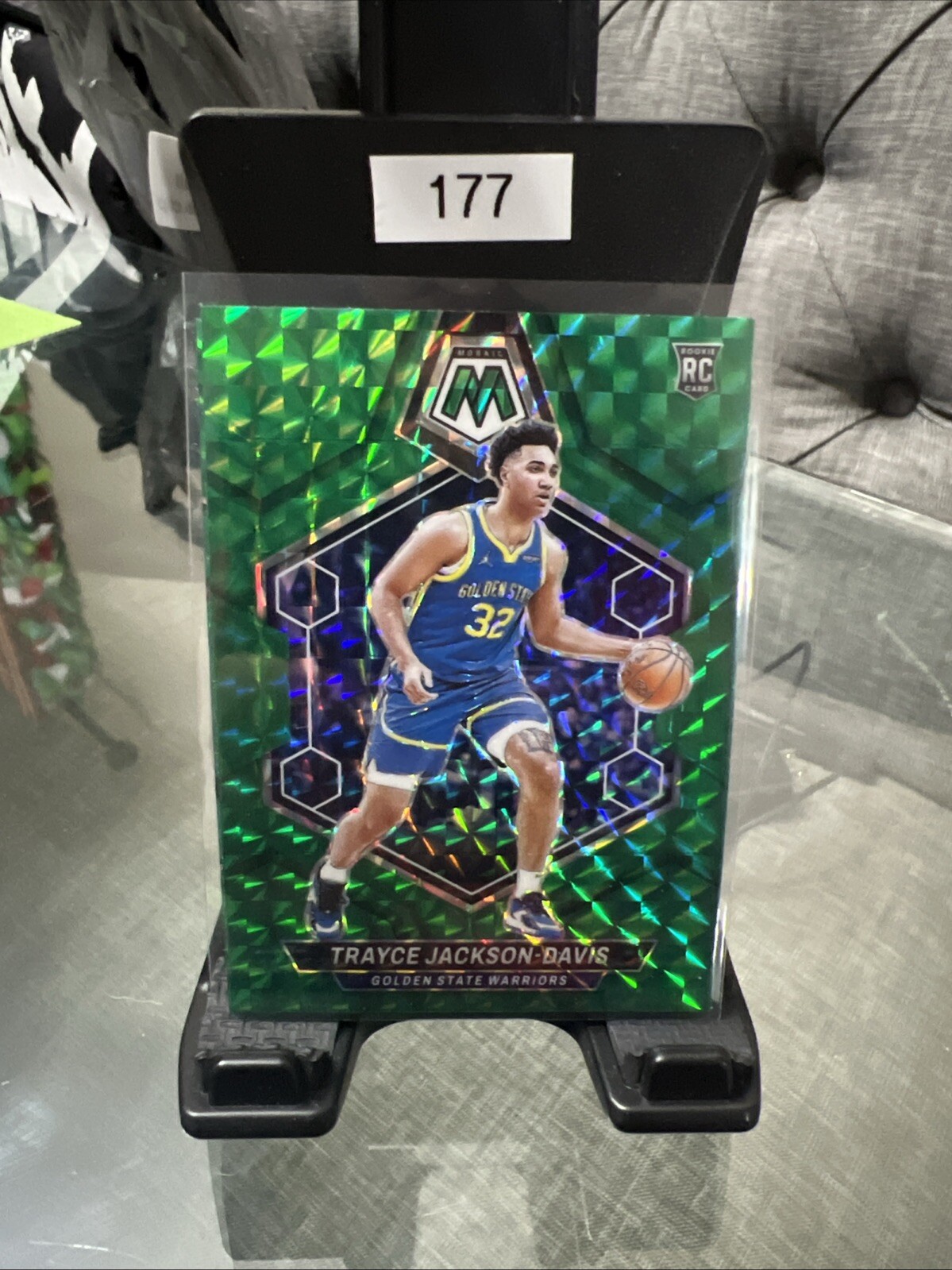 2023-24 Panini Mosaic - Rookies Green Mosaic Prizm #205 Trayce Jackson-Davis