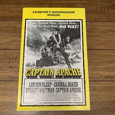 1971 Captain Apache Pressbook Exhibitor&rsquo;s Showmanship Manual Movie Poster CV JD