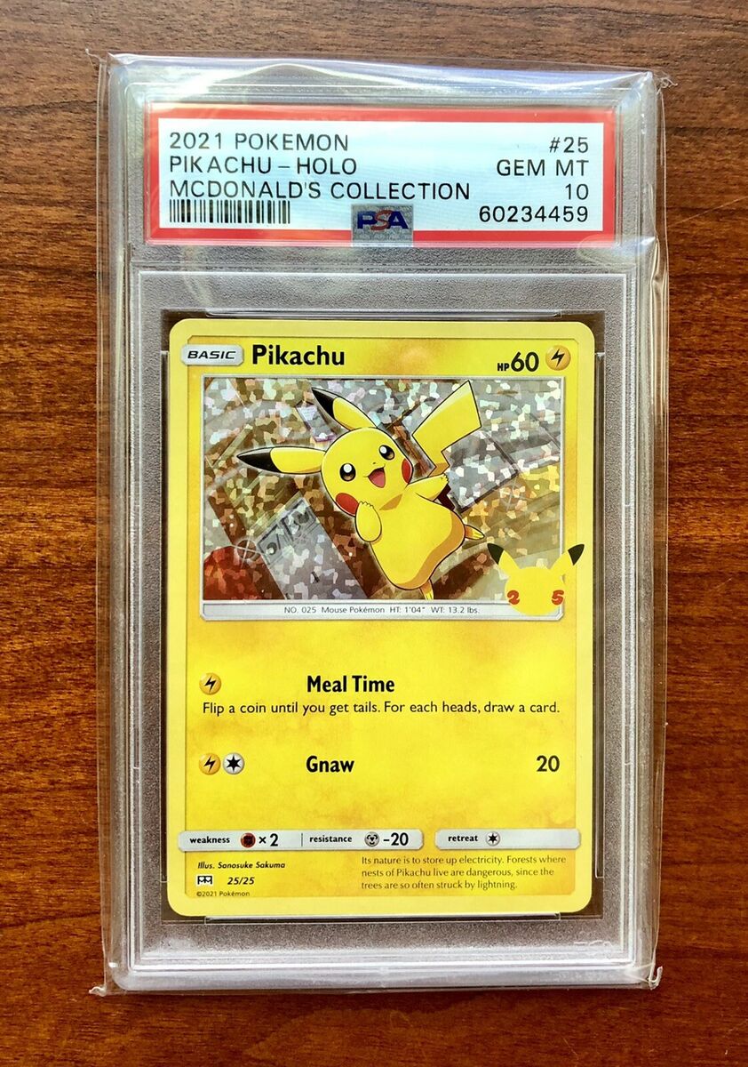 PSA 10 GEM MINT 2021 Pokemon McDonald's Pikachu HOLO 25/25 PSA 10 GEM MINT 2021 Pokemon McDonald's Pikachu HOLO 25/25