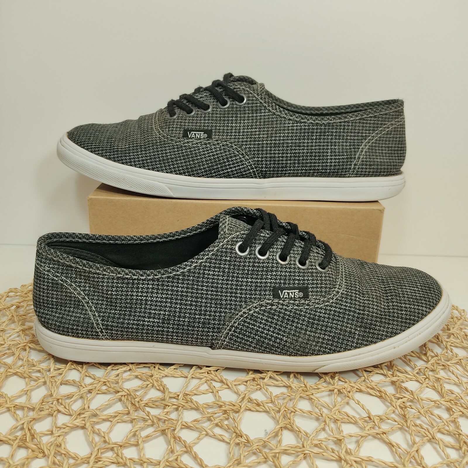 gray vans low pro