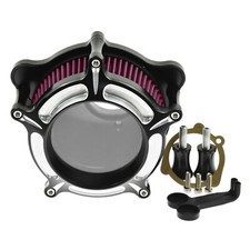 Chrom Klarheit Luftfilter Luftreiniger Rot Reiniger Für Harley Softail 2000-15