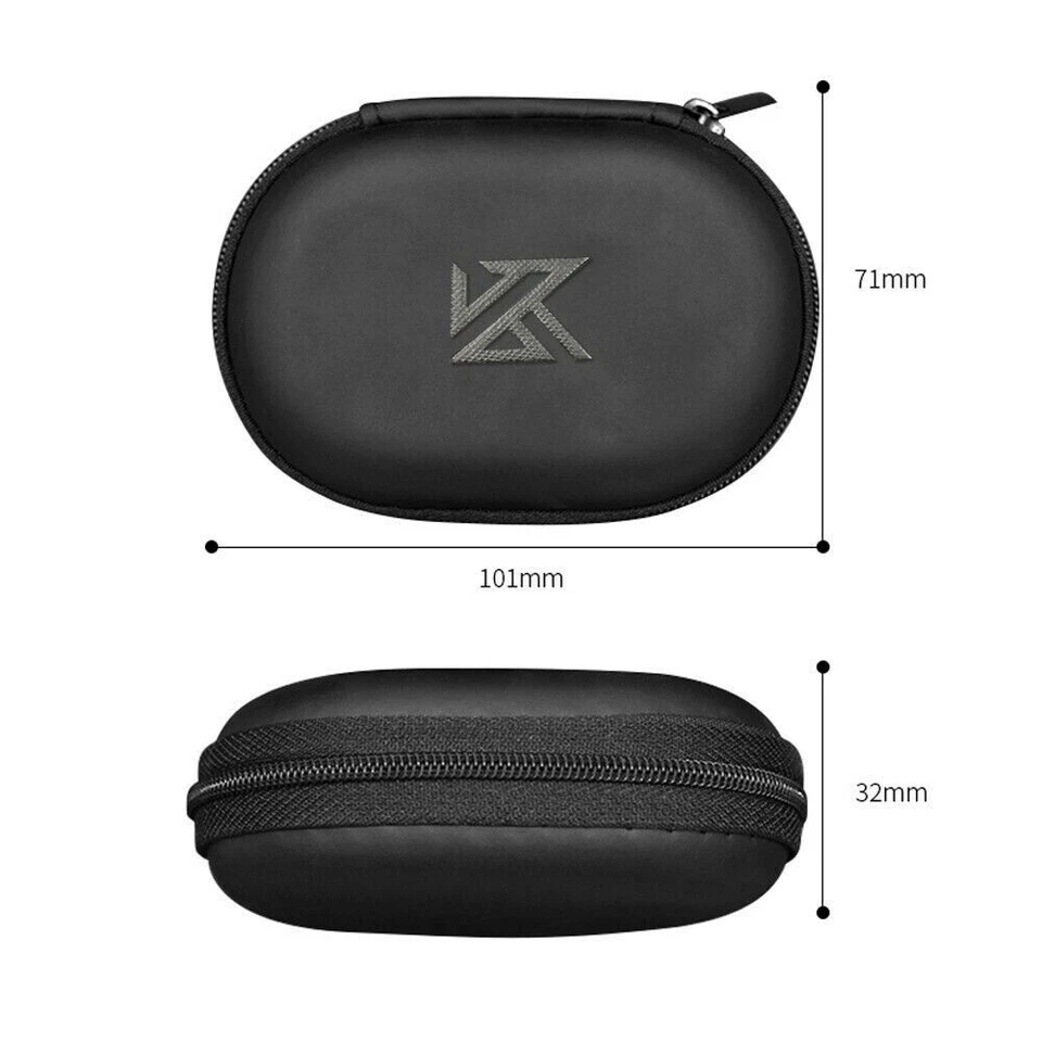 Small EVA Zippered Hard Case for Earphone Earbud Storage - Black - Image 3 of 3