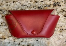 Vintage Red Ray-Ban Leather Sunglass Case CASE ONLY