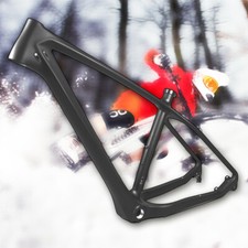 AIRWOLF Carbon Fiber Fat Bike Frame+Fork Snow MTB Frameset T1000 26er 5.0" tire