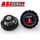 CNC Machined Screw On Aluminum Radiator Cooler Cap 1.3 Bar Black 1pcs