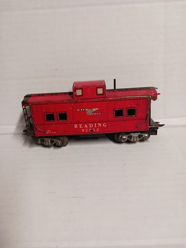 Tren modelo de hojalata MARX MAR LINES #92812 LECTURA ferrocarril calibre O vagón caboose EE. UU. | Zustand: Used