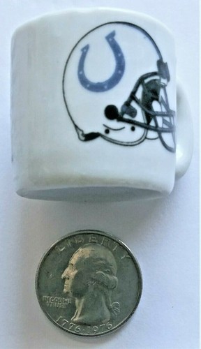 Mini NFL Football Coffee Mug Indianapolis Colts Souvenir Cup 1 1/4" TALL - Picture 6 of 6