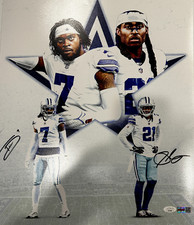 Trevon Diggs Stephon Gilmore Signed 16x20 Dallas Cowboys