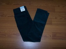 Size 14 Boys Modern Fit Adjustable Waist Class/Club Corduroy Pants Dark Green