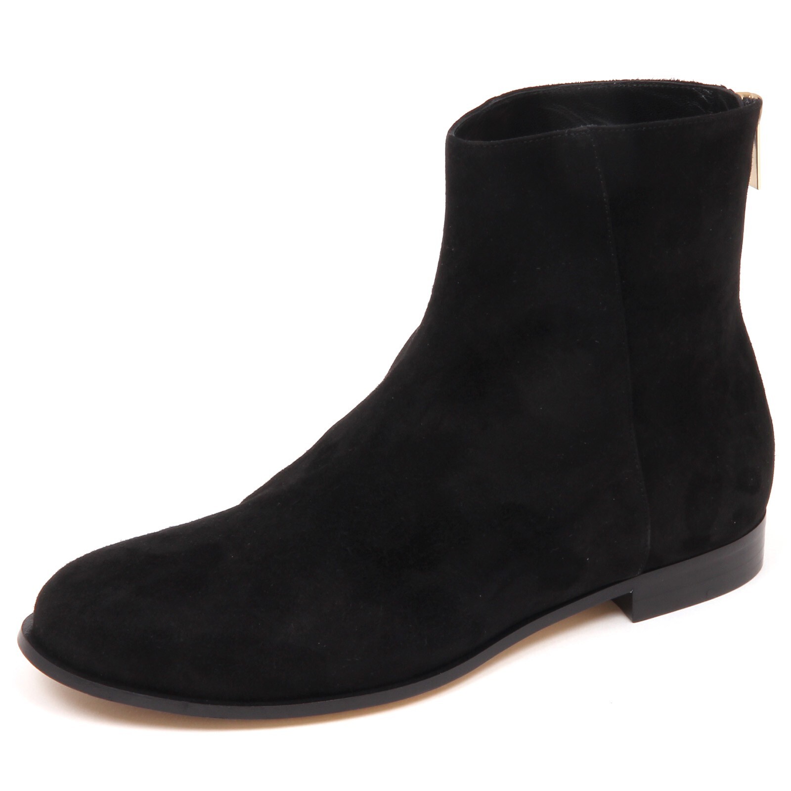 E6566 tronchetto donna черный замшевый ботинок JIMMY CHOO DUKE на плоской подошве из натуральной кожи женская обувь 62590₽
