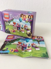Lego Friends Set Complete Party Cake Pug 41112 Dog