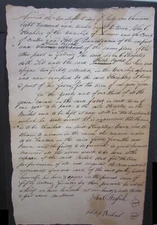 1828 Pennsylvania Centre County Lamar Twp Sharecropper Article Of Agreement RARE