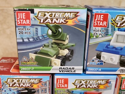 Jie Star Set of 5 Building Sets ( Radar Vehicle,Jet Fire Truck