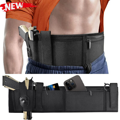 New Tactical Belly Band Holster Concealed Carry Pistols Waist Belt