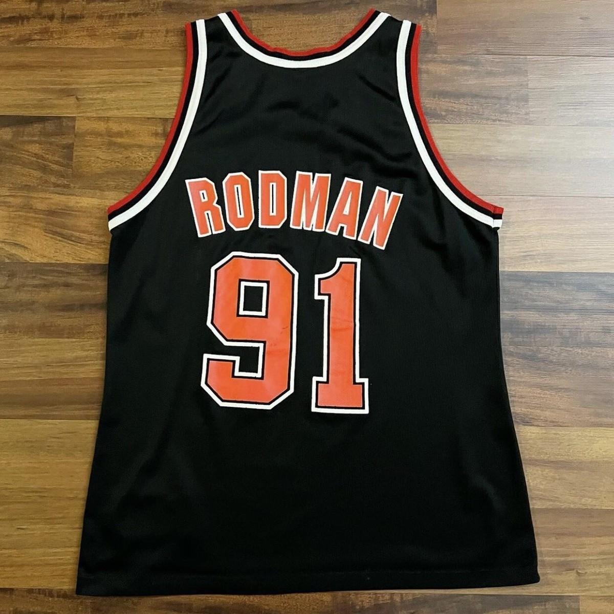 〜CHICAGO BULLS RODMAN 91〜 Official Vintage Dennis Rodman Jersey 91 Black Main Chicago