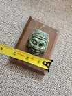 Vintage Mayan Aztec Wall Plaque El Arte Azteca Malachite Stone on Wood Plaque — photo 4