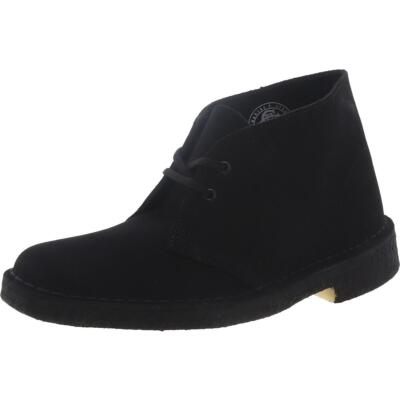 Clarks Womens Desert Boot Black Suede Ankle Boots Shoes 7 Medium (B,M) BHFO 0989