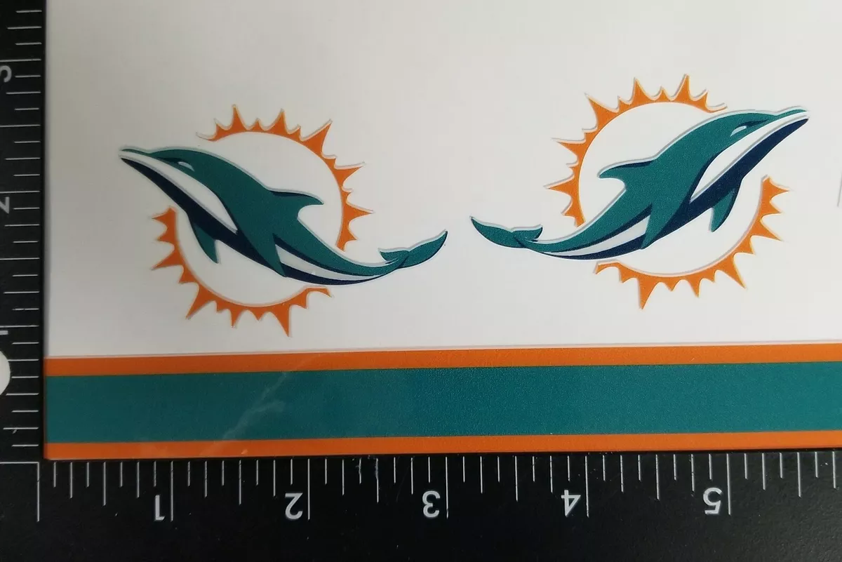 Miami Dolphins Miami Vice Mini Football Helmet Decal Set