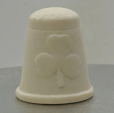 Porcelain Thimble - White Clover