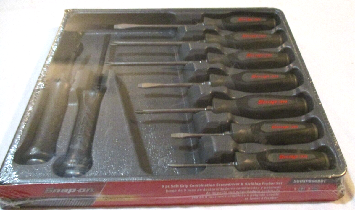 NEW Snap-on™ 9pc Grey Screwdriver Striking Prybar & Chisel Set