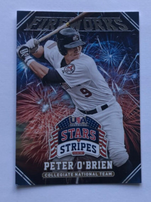2015 Panini USA Baseball Stars and Stripes Fireworks #4 Peter O`Brien