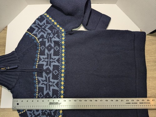 Tommy Hilfiger Mens Christmas Winter Zip Sweater Wool Blend, Size M - Picture 13 of 13