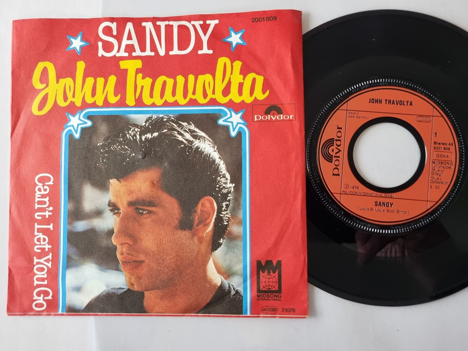John Travolta - Sandy 7'' Vinyl Germany/ OST Grease