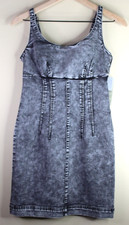 No Boundaries Scoop Grey Wash Mini Dress Adjustable Straps Size XS (0-2)