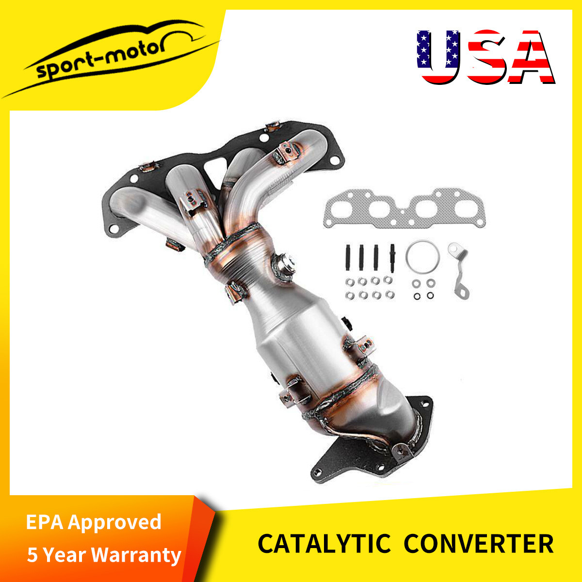 Catalytic Converter Manifold with install kit for 2007 2013 Nissan