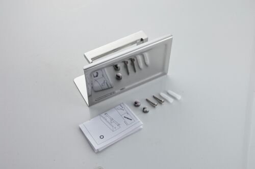 FURUISI Toilet Paper Roll Holder With Shelf Chrome Bathroom Wall Mount Holder - Picture 8 of 8