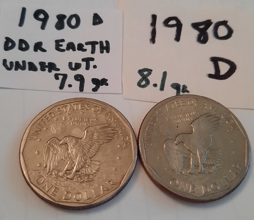 1980D SBA Dollar Rev has a second Earth 7.9 gr wt. - Picture 10 of 14