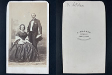 Wagner, Carlsruhe, Von Löden and his wife vintage cdv albumen print print print print print a