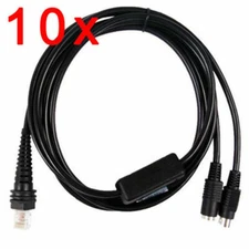 10pc 6FT PS2 Keyboard Wedge Cable for Honeywell 1900G 1200 1300G Readers Scanner