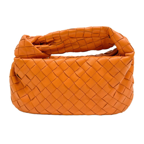 BOTTEGA VENETA Mini Jodie Intrecciato Orange Leather Hand Bag