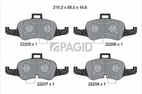 Bremsbelagsatz Scheibenbremse Pagid T2843N FüR Audi TT FV3 FVP Roadster FV9 FVR