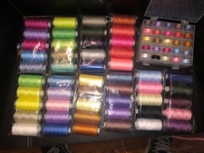 100Pcs Bobbins Sewing Threads Kit 50 Colors 500 Yards Sewing Polyester