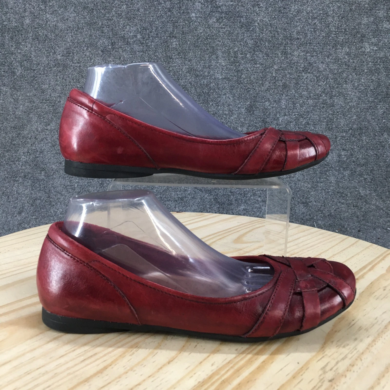 Scarpe Cobb Hill By New Balance donna 11 ballerine strette pelle rossa casual