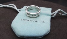 Tiffany & Co. 1997 Concave Band Ring Sterling Silver 925 Size M w/Pouch R138