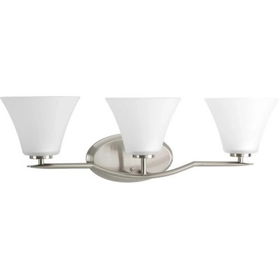 Progress Lighting P2006-09 3-Light 26.75''W Bath Vanity Fixture - Nickel - New